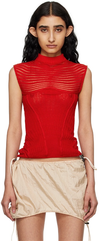 Photo: Isa Boulder SSENSE Exclusive Red Calm Tank Top