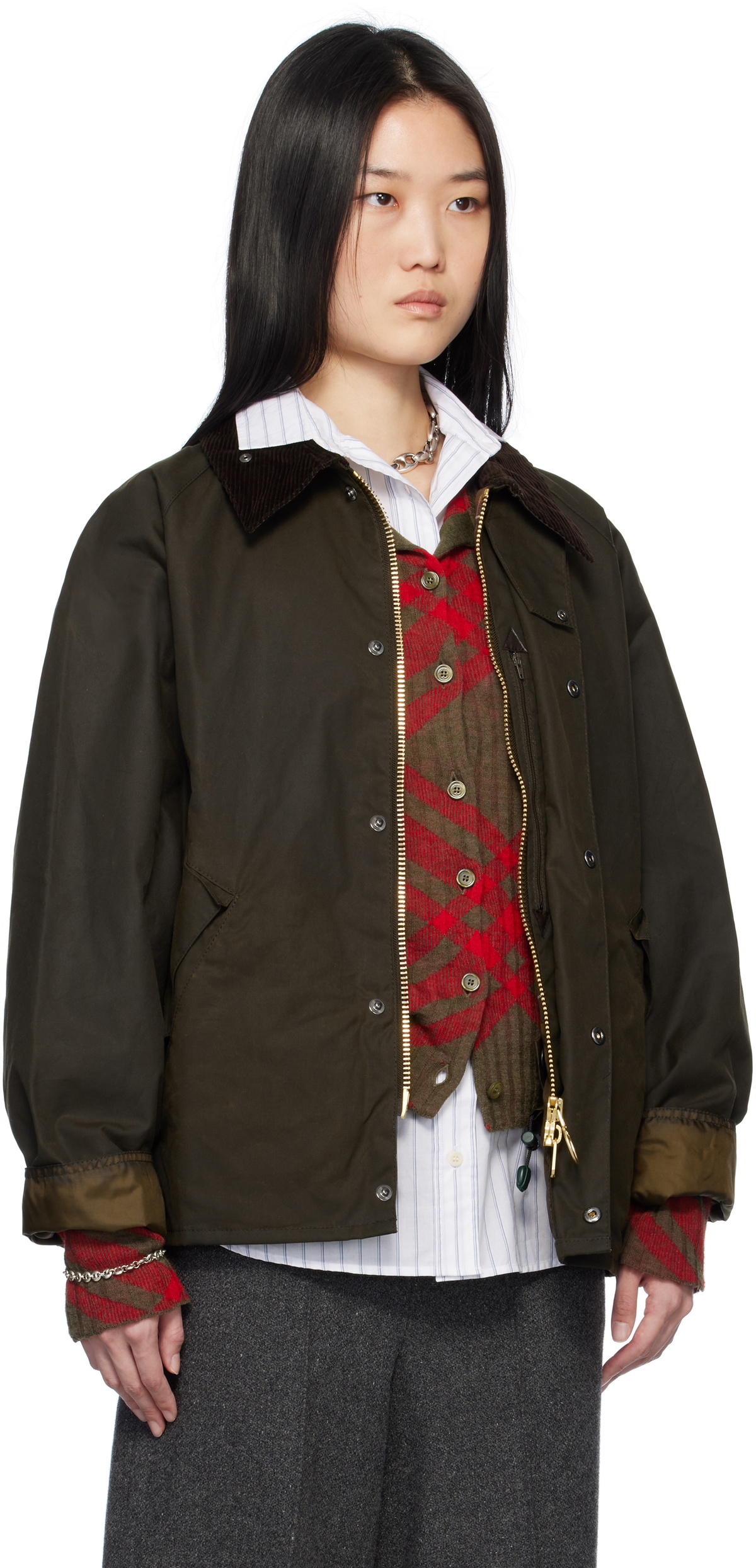 Barbour Khaki Transport Wax Jacket Barbour