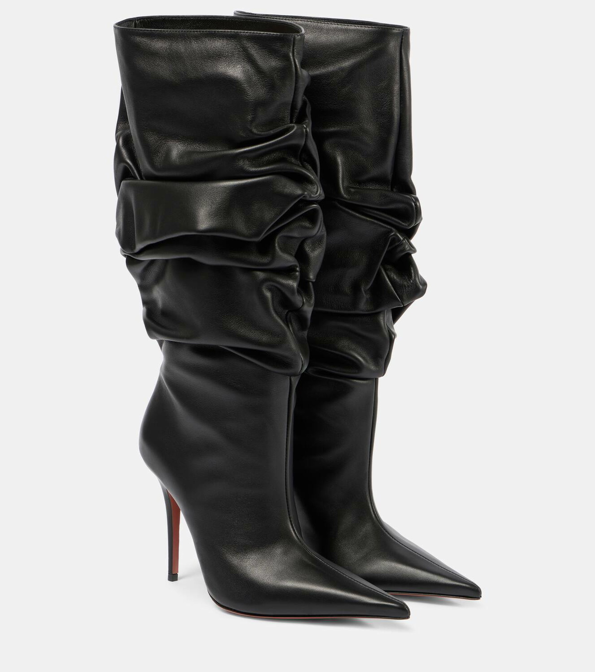 Amina Muaddi Anok 105 leather over-the-knee boots Amina Muaddi