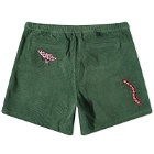 Brain Dead Buggin' Out Baggy Climber Short in Olive
