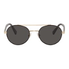 Dolce and Gabbana Gold Metal Round Sunglasses