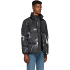 Moncler Black Down Fabas Lightning Bolt Jacket