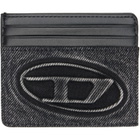 Diesel Black 1dr Card Holder