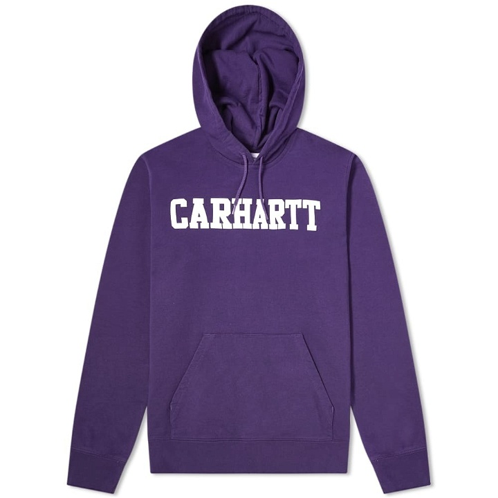 Photo: Carhartt Hooded College Sweat Royal Violet & White