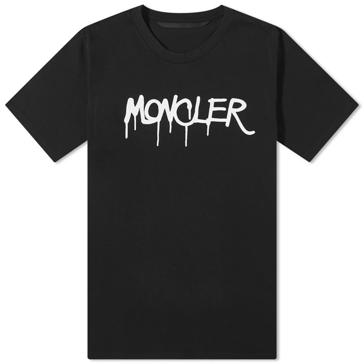 Photo: Moncler Men's Graffiti Logo T-Shirt in Black