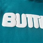 Butter Goods Puff Rounded Logo Hoody in Dark Teal