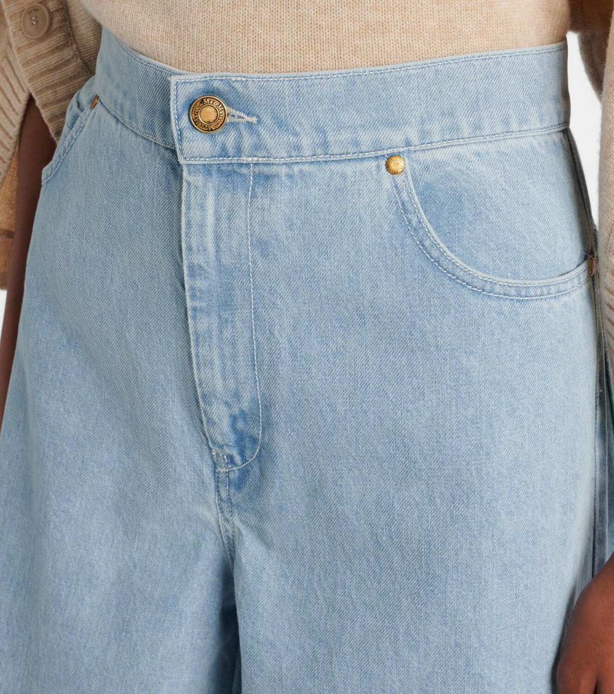 VIP【関税送料無料】希少 Max Mara Affari Wide Leg Jeans Max Mara Affari high-rise wide-leg jeans Max Mara
