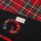 Gucci Logo Tartan Scarf