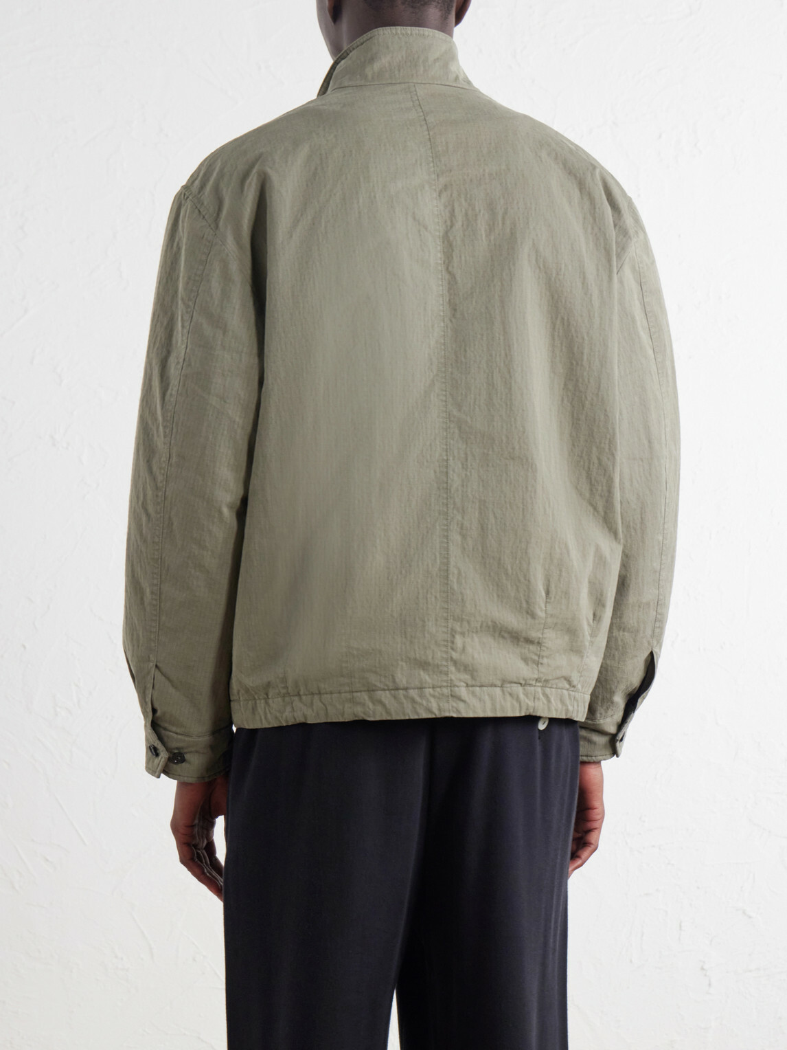 SECOND / LAYER - Vet Cotton-Blend Ripstop Jacket - Green