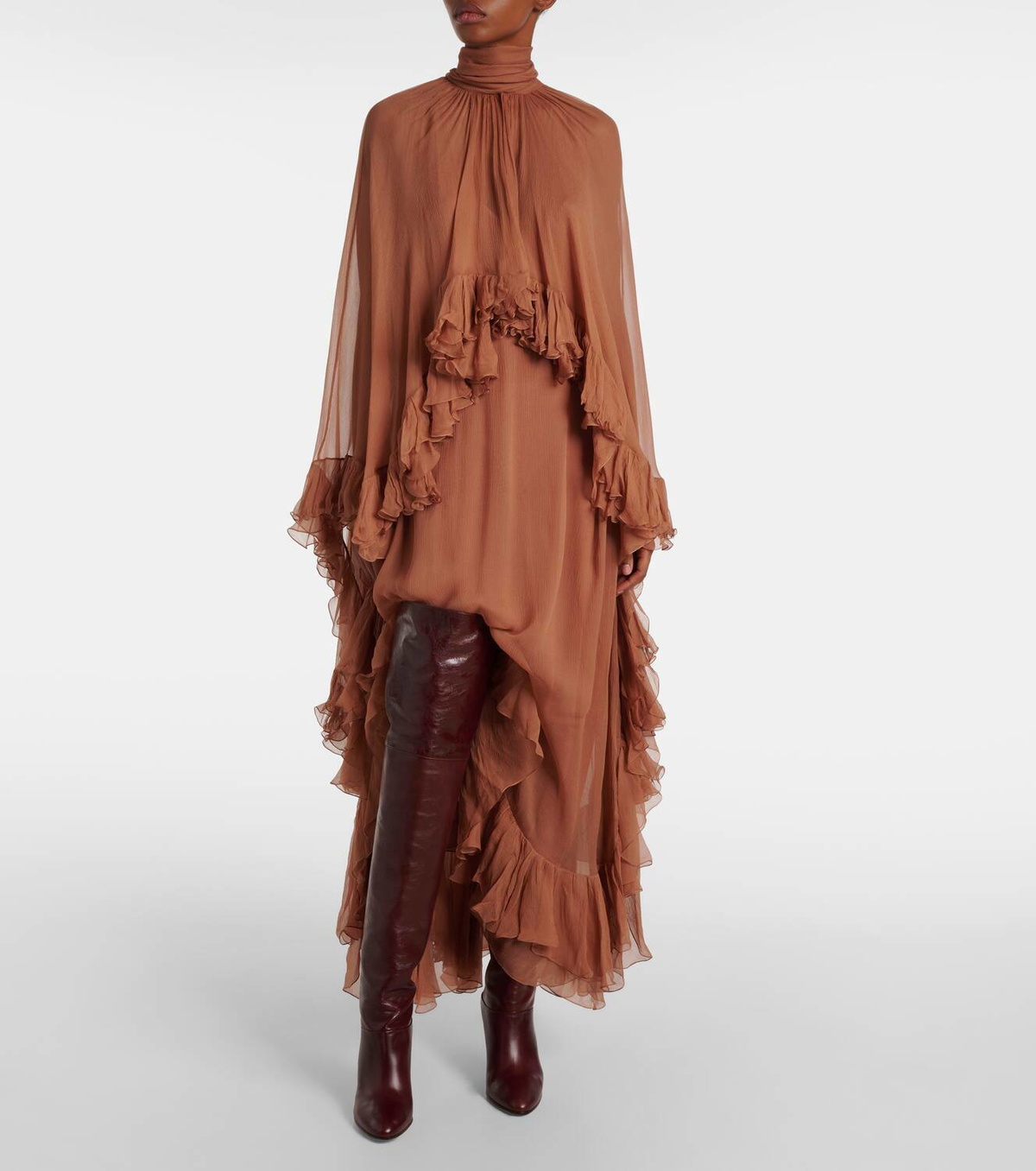 Chloé Ruffled silk muslin gown