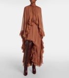 Chloé Ruffled silk muslin gown