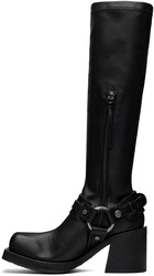 Acne Studios Black Pull-On Buckle Tall Boots