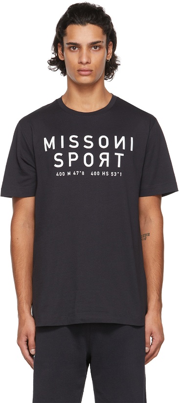 Photo: Missoni Sport Navy Logo T-Shirt
