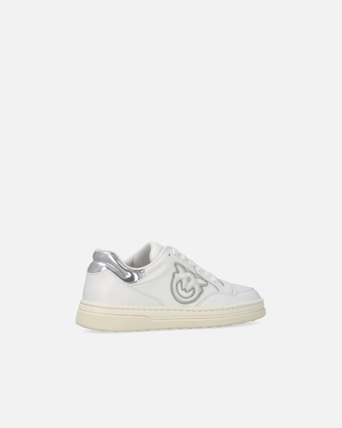 PINKO White Leather Low Top Sneakers