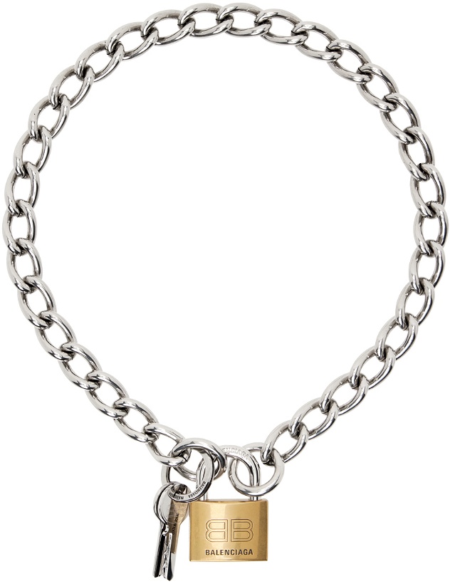 Photo: Balenciaga Silver Locker Necklace