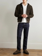 Mr P. - Suede Hoodie - Brown