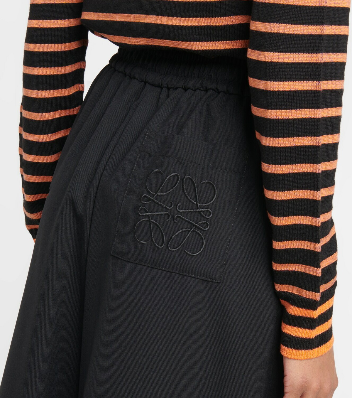 Loewe - Embroidered wool culottes Loewe