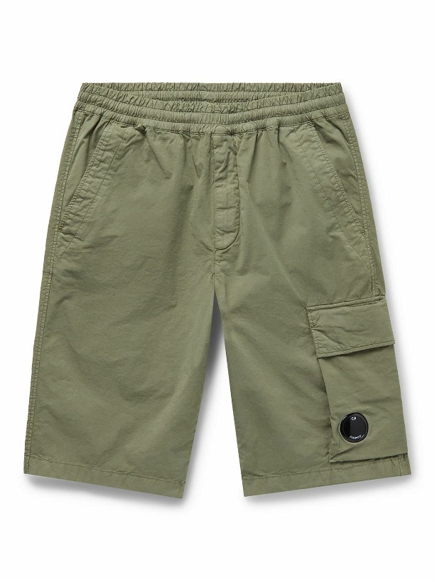 Photo: C.P. Company - Straight-Leg Stretch-Cotton Twill Cargo Shorts - Green