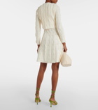 Oscar de la Renta Cropped scalloped knitted cardigan