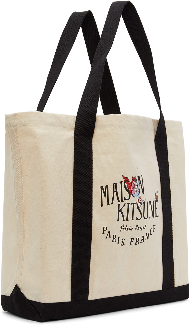 Palais Royal Tote Bag - Maison Kitsune - Cotton - Beige