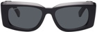 Ferragamo Black Rectangular Sunglasses