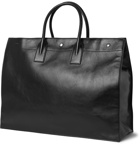 SAINT LAURENT - Noe Logo-Embossed Leather Tote Bag - Black