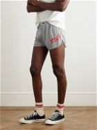 Y,IWO - Lessons Straight-Leg Logo-Print Mesh Shorts - Gray