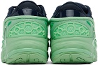 Raf Simons Navy & Green Pharaxus Sneakers