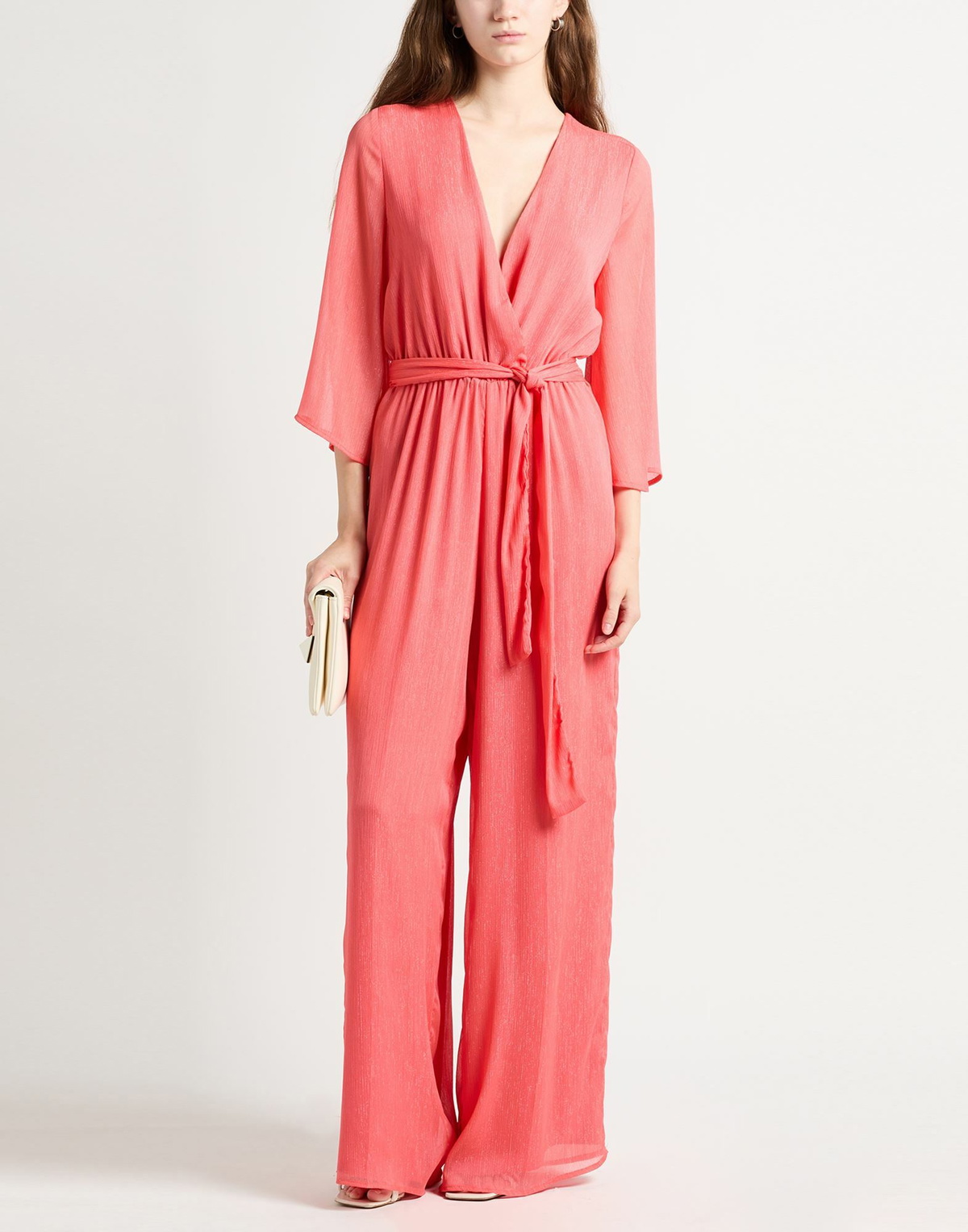 Twinset Womens Jumpsuit in Coral