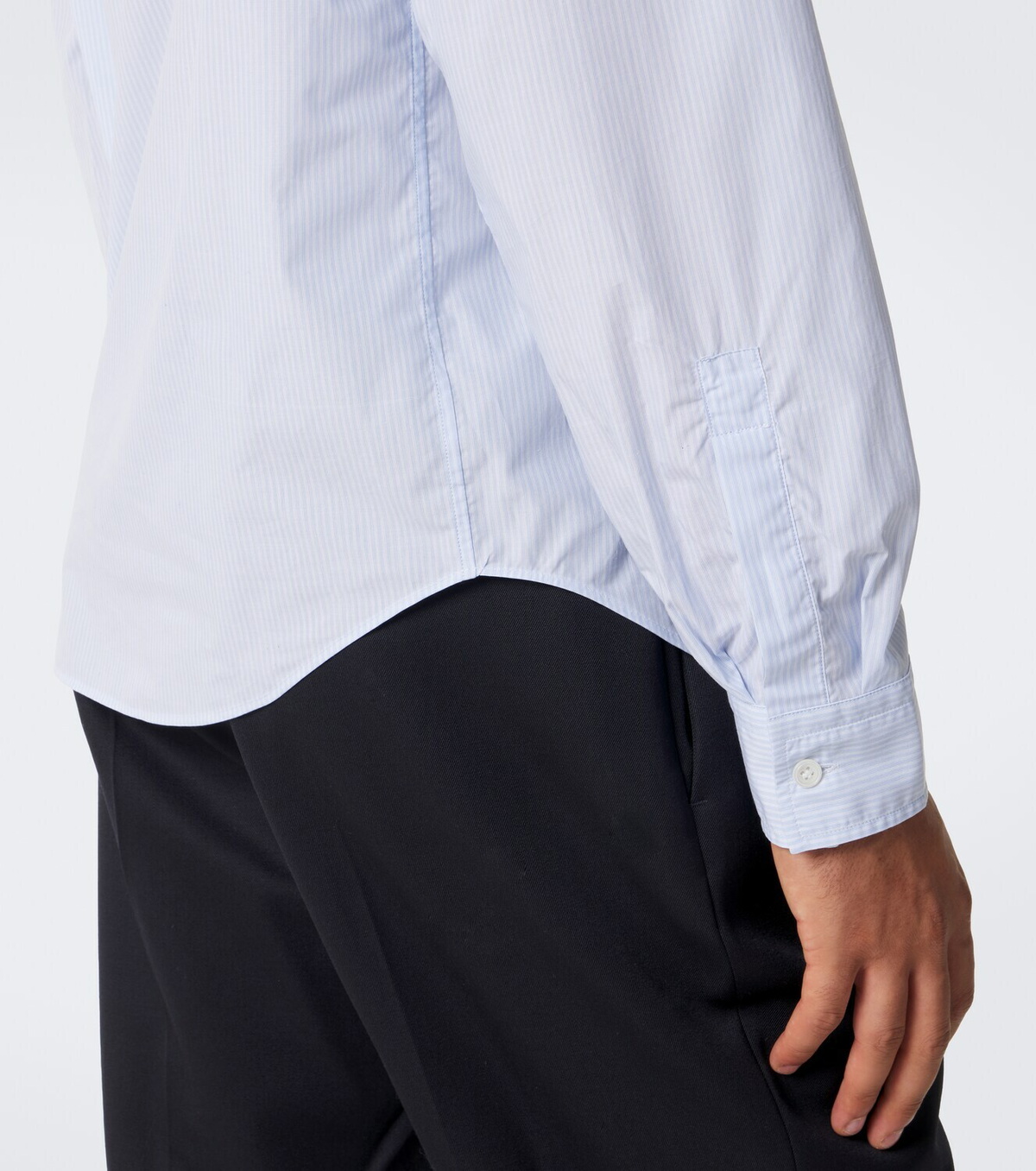 Lardini Striped cotton poplin shirt