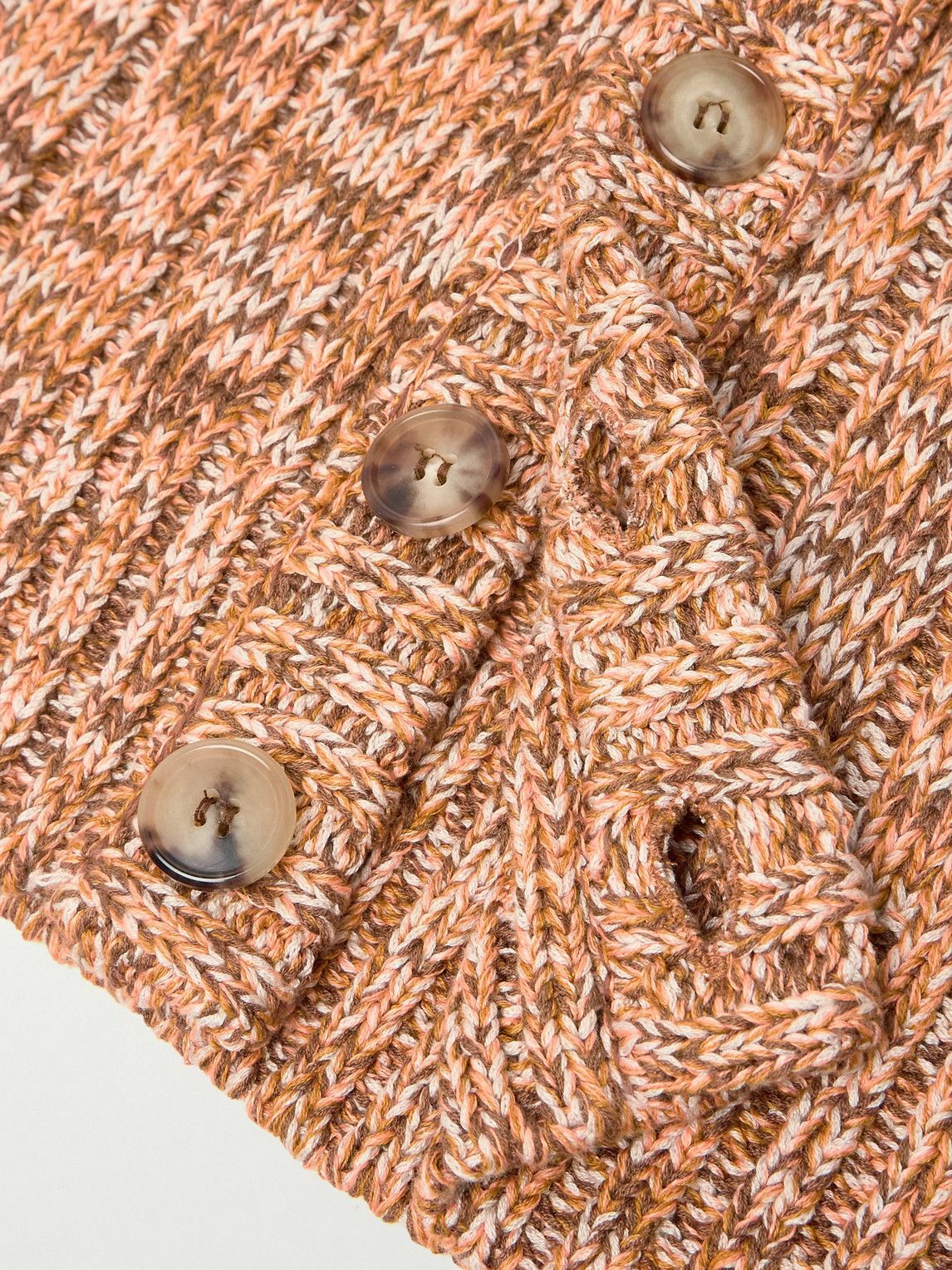 Federico Curradi - Ribbed Mulberry Silk Cardigan - Orange
