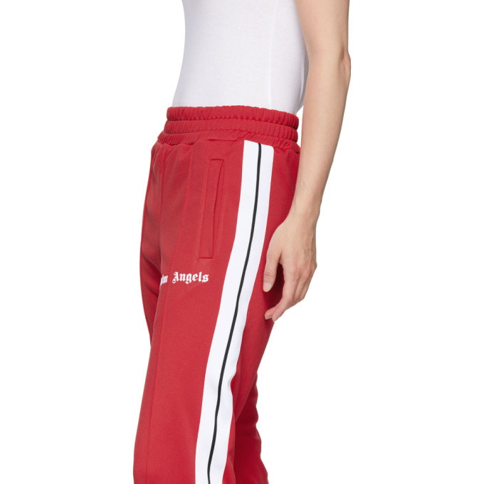 Palm Angels Red Jersey Stripe Detail Track Pants XXS Palm Angels
