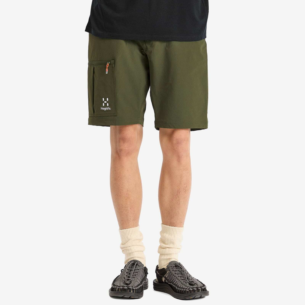Haglöfs Men's Lizard Softshell Shorts in Seaweed Green