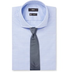 Hugo Boss - Blue Jason Slim-Fit Cutaway Collar Prince of Wales Checked Cotton Shirt - Blue