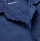 Frescobol Carioca - Camp-Collar Cotton-Blend Seersucker Shirt - Blue