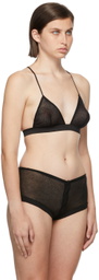 Kiki de Montparnasse Black Cashmere & Silk Intime Bra