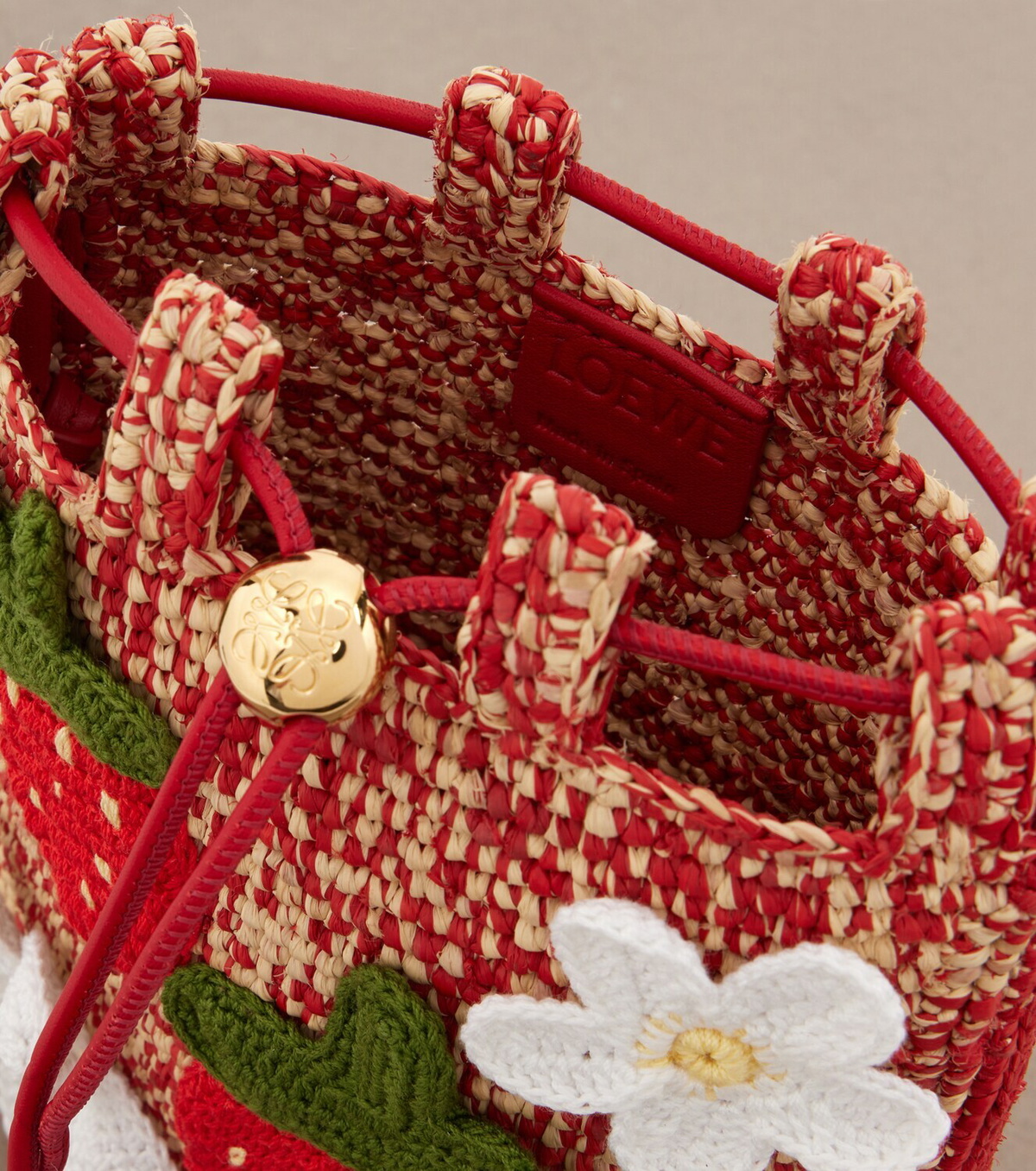 Loewe Paula's Ibiza raffia pouch with strap