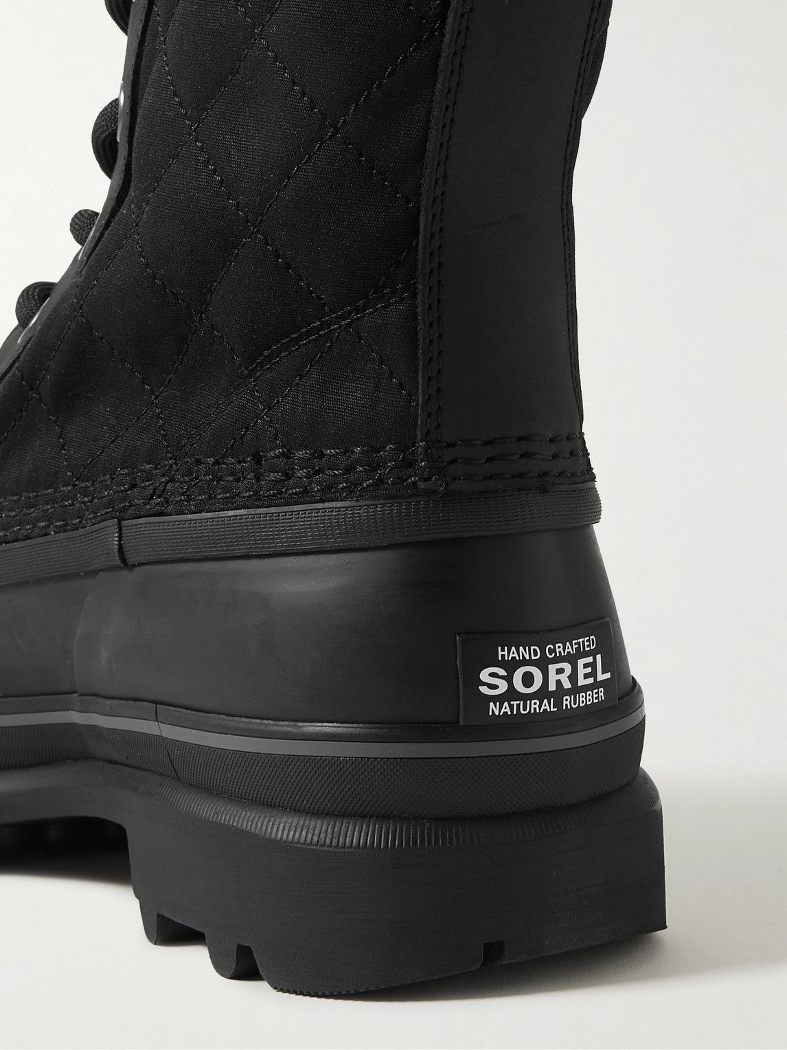 Sorel - CARIBOU™ ROYAL Rubber-Trimmed Quilted Shell Snow Boots - Black