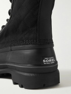 Sorel - CARIBOU™ ROYAL Rubber-Trimmed Quilted Shell Snow Boots - Black