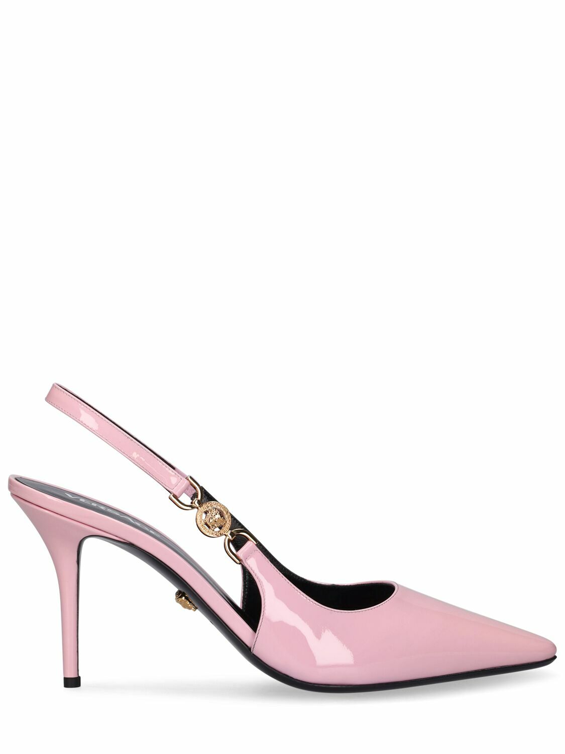 VERSACE - 85mm Leather Slingback Heels