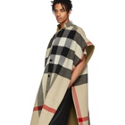 Burberry Reversible Beige Wool Check Poncho