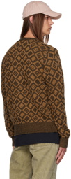 Acne Studios Brown & Black Tiles Cardigan