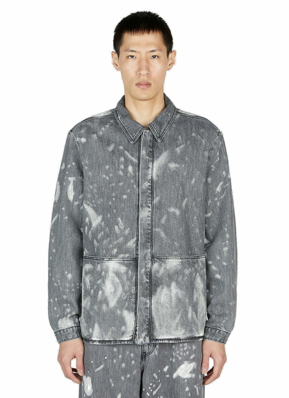 Photo: LN-CC x Non - Work Bleached Denim Jacket in Grey
