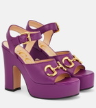 Gucci - Horsebit leather platform sandals