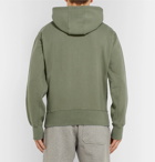 TOM FORD - Oversized Logo-Trimmed Garment-Dyed Loopback Cotton-Jersey Hoodie - Men - Green