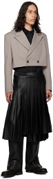 Han Kjobenhavn Black Pleated Faux-Leather Skirt