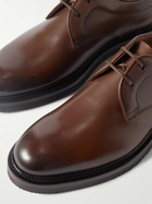 Dunhill - Apsley Glossed-Leather Derby Shoes - Brown