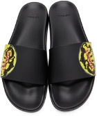 Versace Black Smiling Medusa Slip-On Sandals