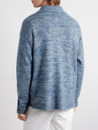 The Elder Statesman - Knitted-Cashmere and Silk-Bend Cardigan - Blue