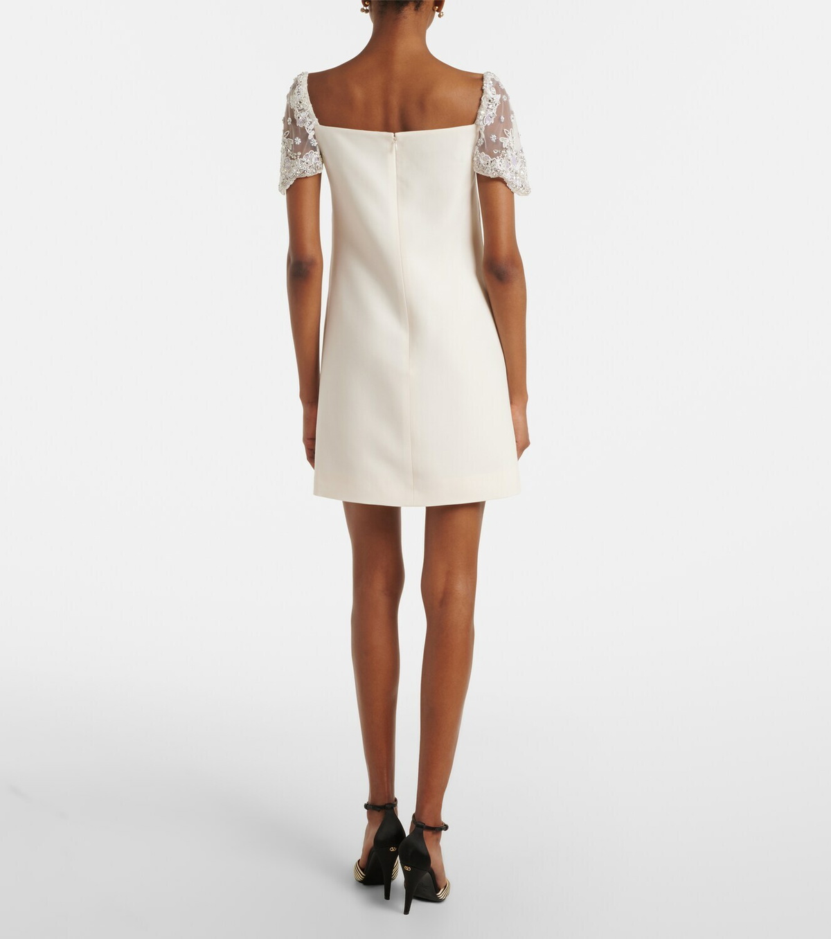 Valentino Crepe Couture embellished minidress